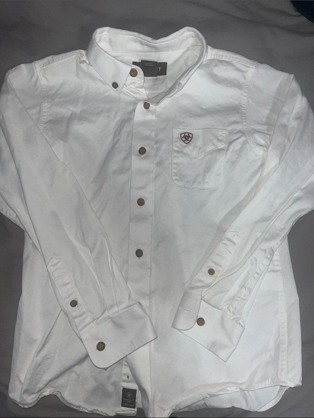 Ariat white button up long sleeve